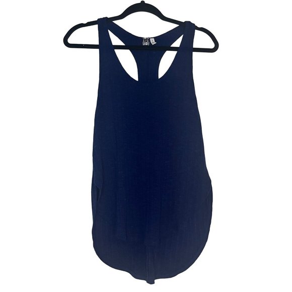 Free‎ Press Womens Blue Racer Back Tank Top Size M - Picture 1 of 5